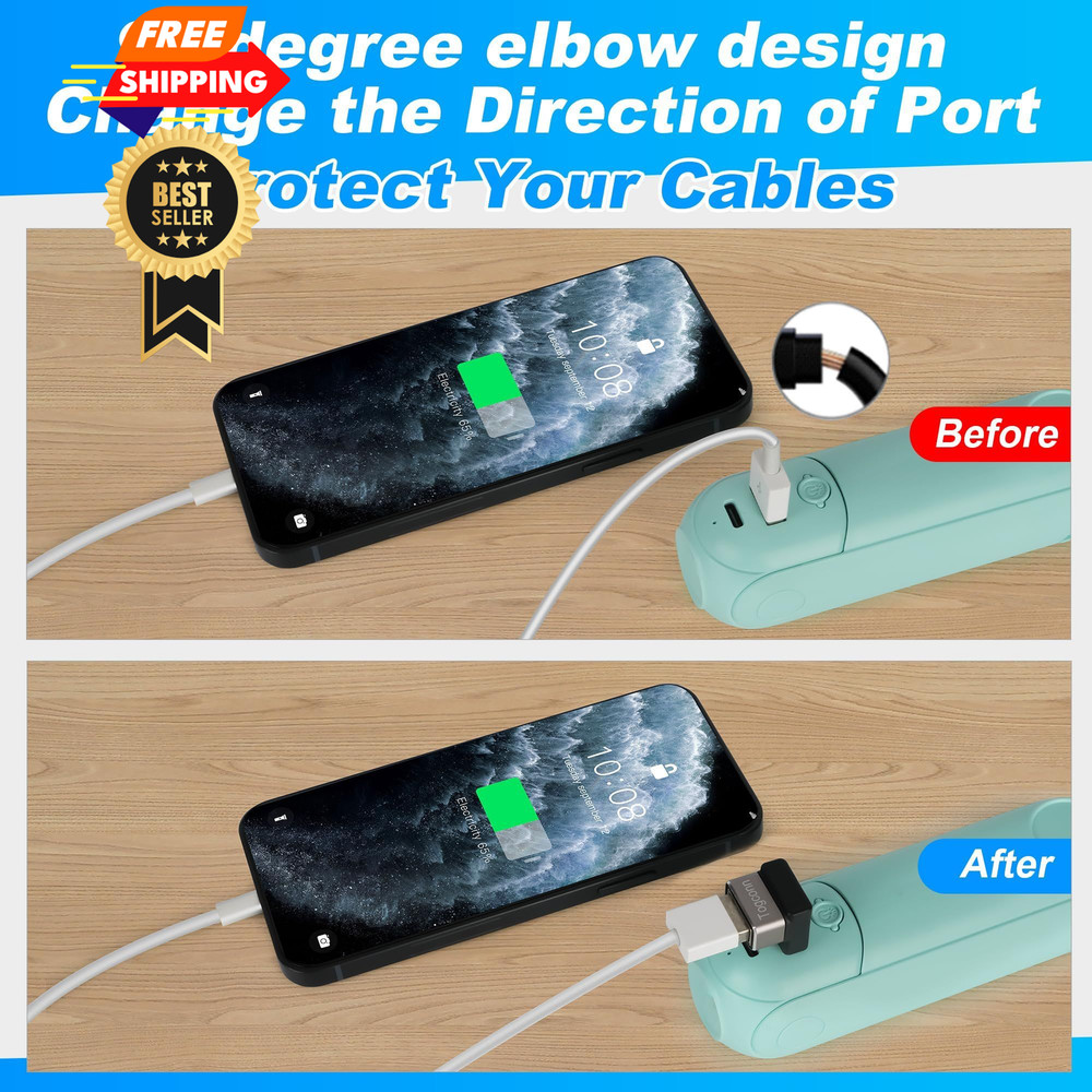 90 Degree USB 3.0 Adapter 4 Pack, (Up and Down) 4 Up Down Angle