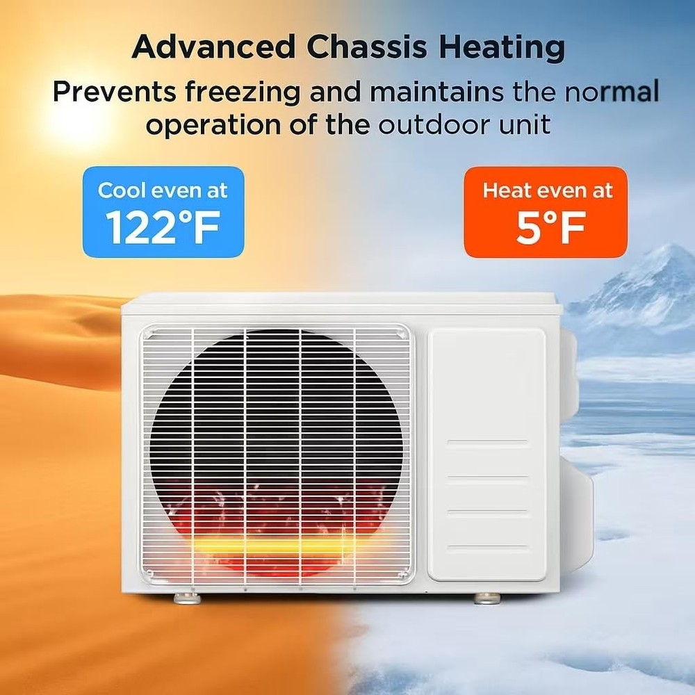 17000 BTU Mini Split AC/Heating System 230V WIFI Enabled Energy Efficient R32