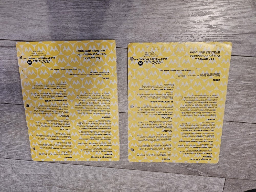 Comet Pinball Manual & Second Matrix Page