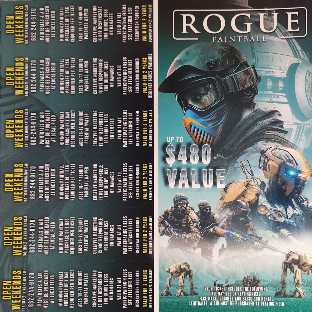 Paintball Field Entry Tickets