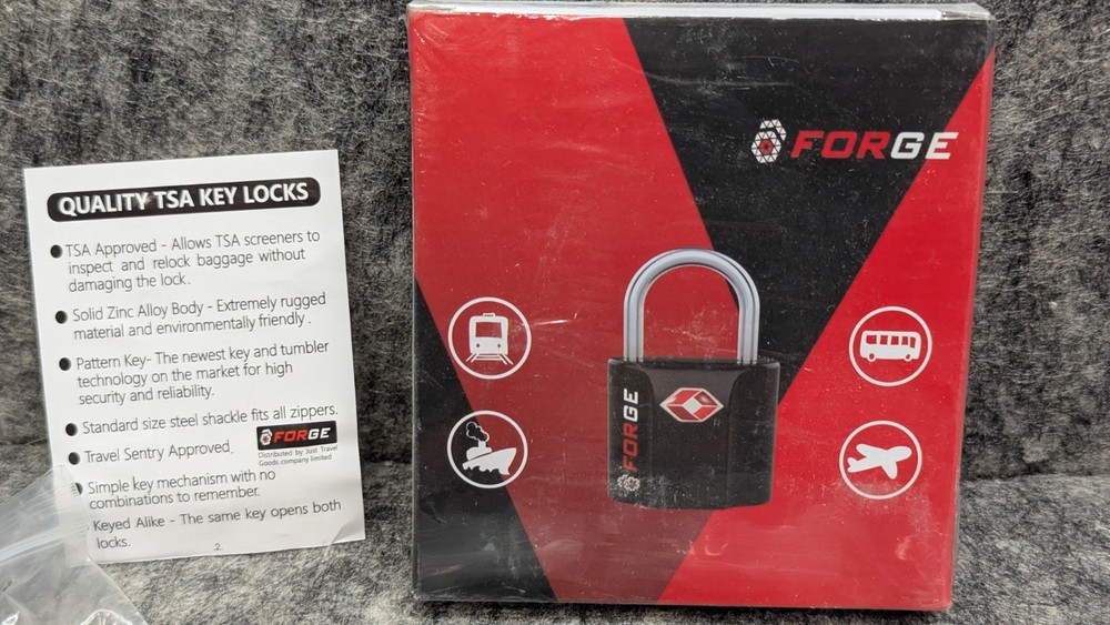 6 Pack Forge TSA Locks for Luggage, Padlock Lock Easy, Black 🔥New 🔥