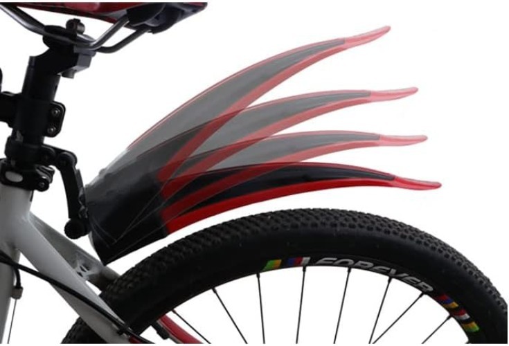 Adjustable Mountain Bike Mudguards Set - All Black