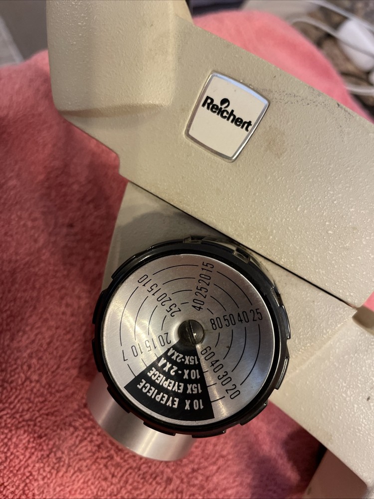 MICROSCOPE PART REICHERT AUSTRIA HEAD + EYEPIECES OPTICS