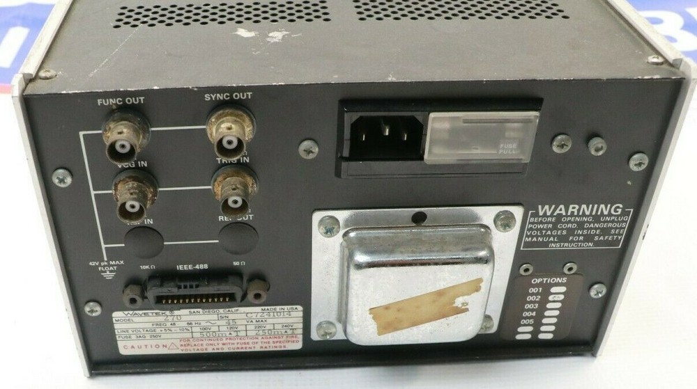 WAVETEK 270 12MHZ PROGRAMMABLE FUNCTION GENERATOR