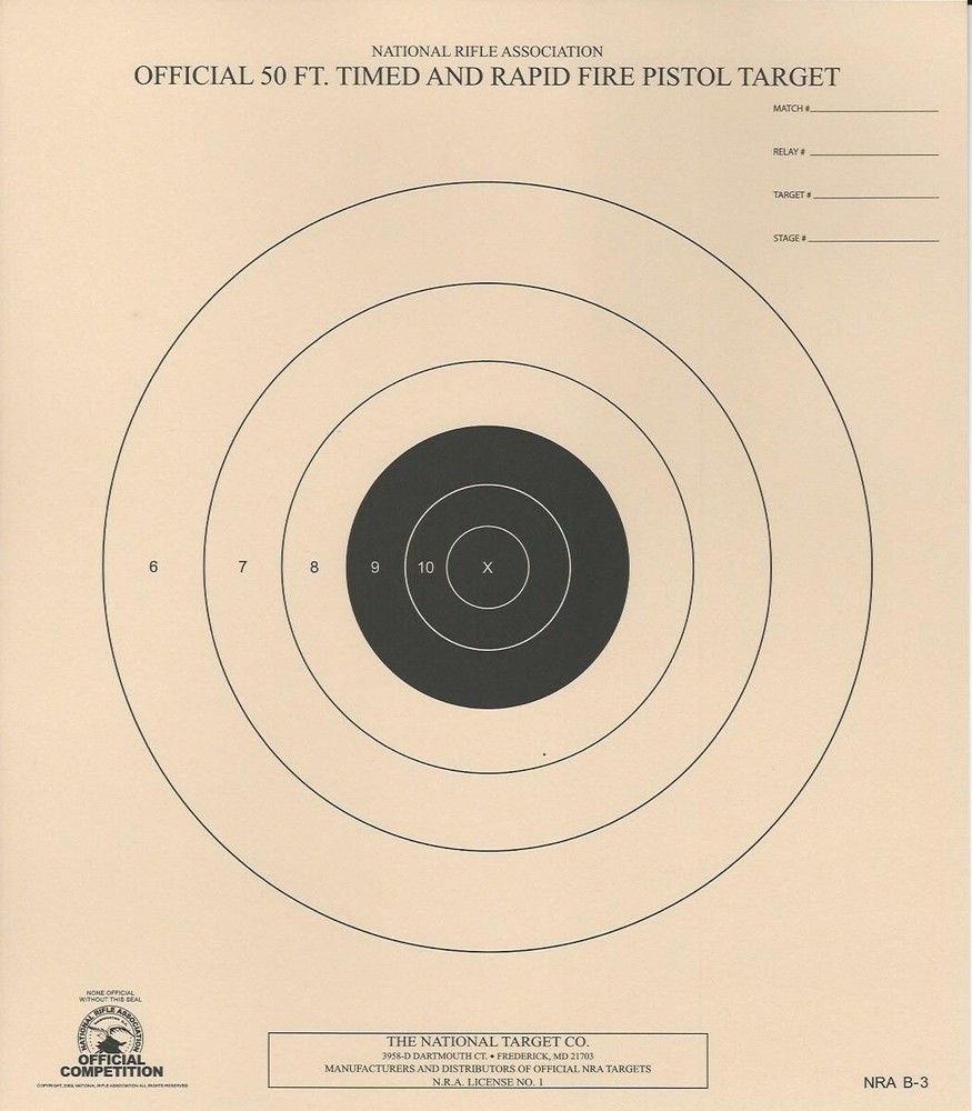 B3 50' Timed & Rapid Fire w/ Shoot-N-C Centers