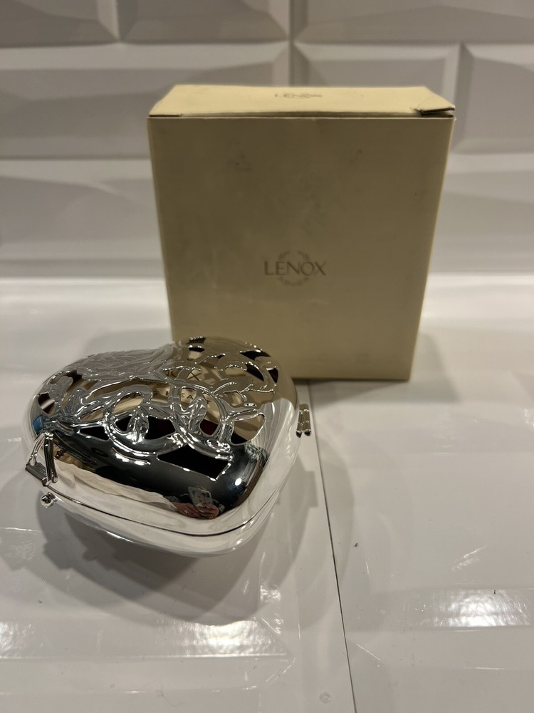Lenox Wedding Promises Giving Heart Silverplate Storage Container