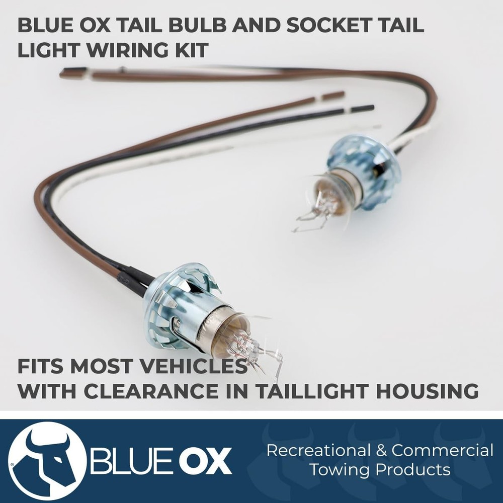 BX8869 Bulb and Socket Tail Light Wiring Kit | Simple Installation | Blue