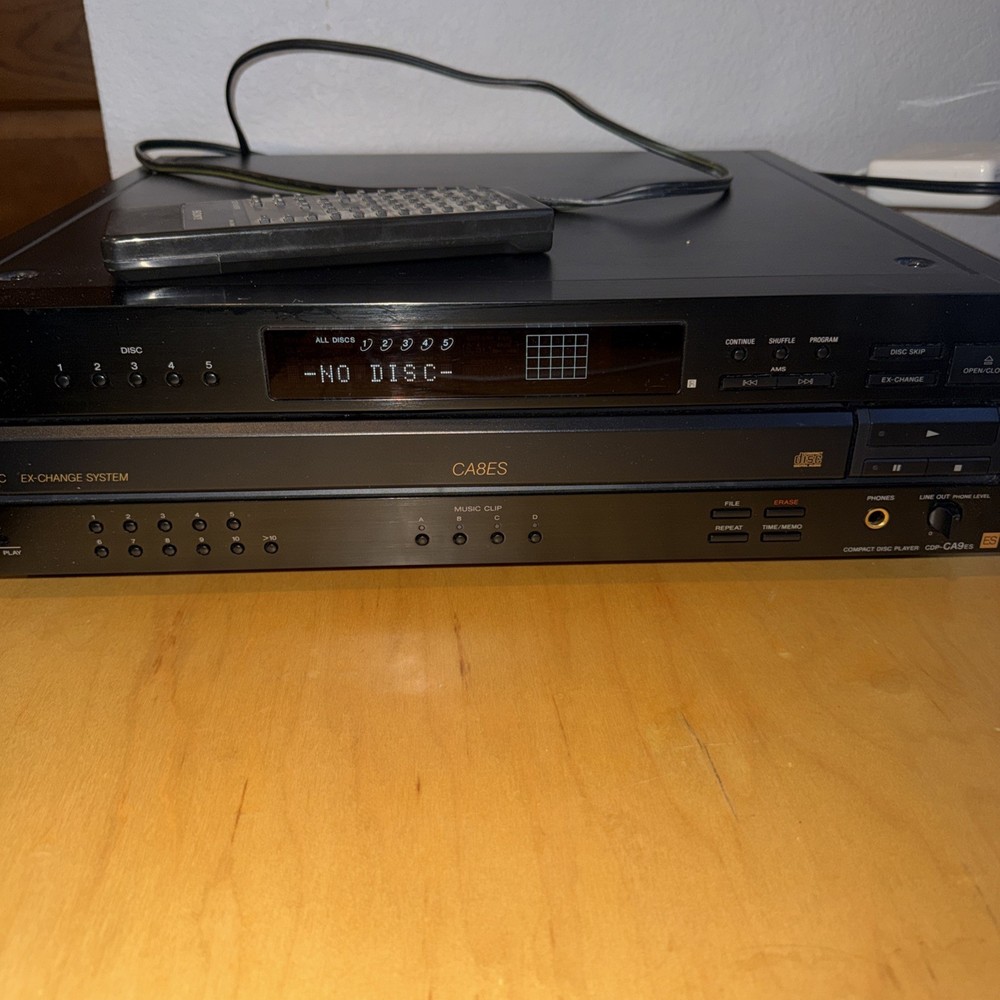 Sony 5 Disc Exchange System. Model CDP-CA9ES. Tested. Working. With Remote!
