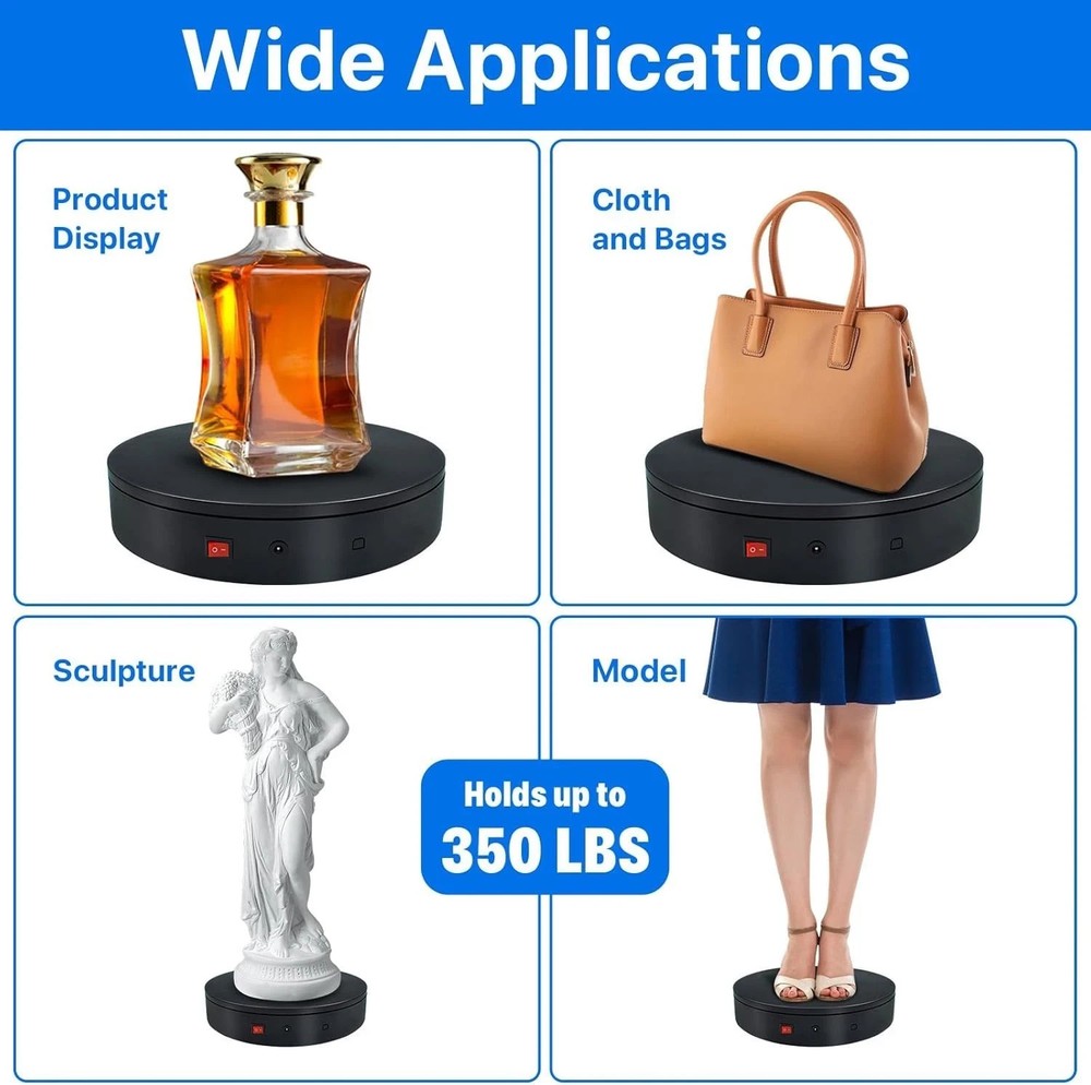 360 Degree Automatic Rotating Turntable Display Platform Stand for Photography