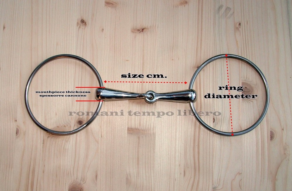 Large Ring Snaffle Bit Solid Big Rings