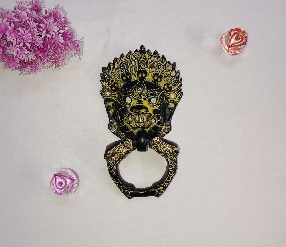 Brass Halloween Theme Door Knocker Devil Ghost Face Door Bell Hardware CA955