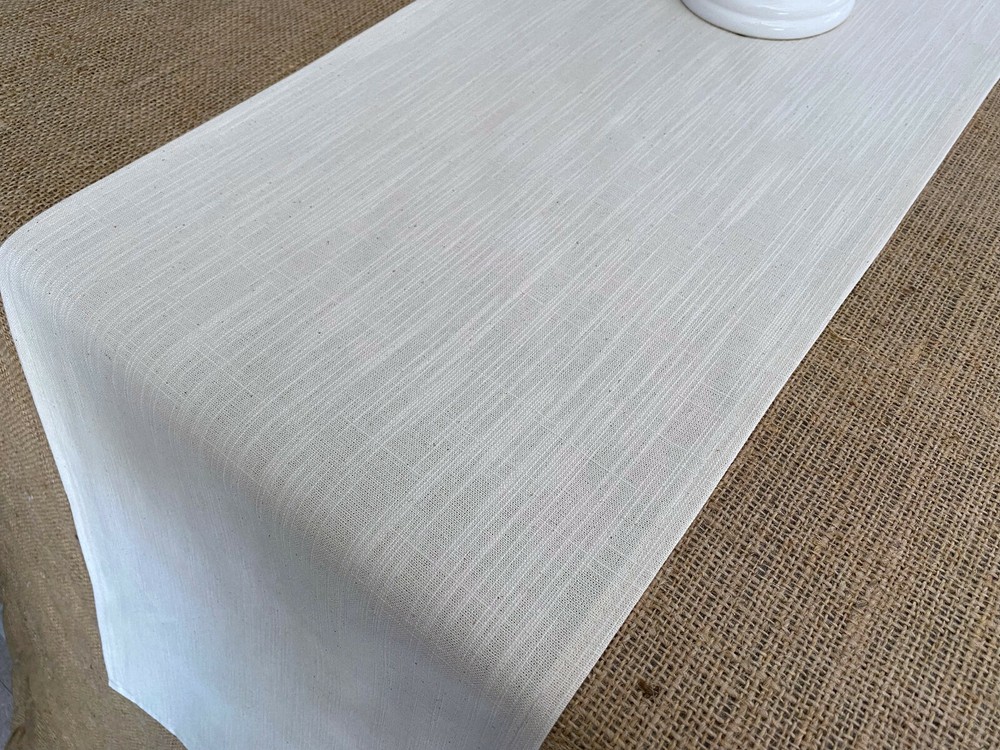 Ivory Table Runner Solid Ivory Linen Runner Table Centerpiece Natural Home Decor