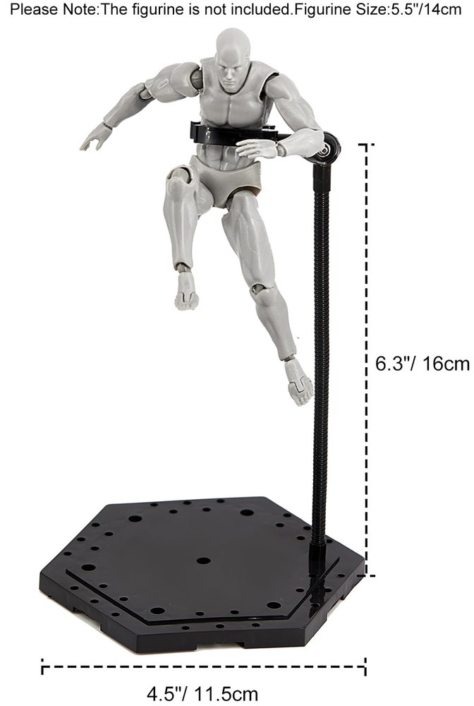 Yocoolfun 3 Pack Black Action Figure Stand,Action Display Holder