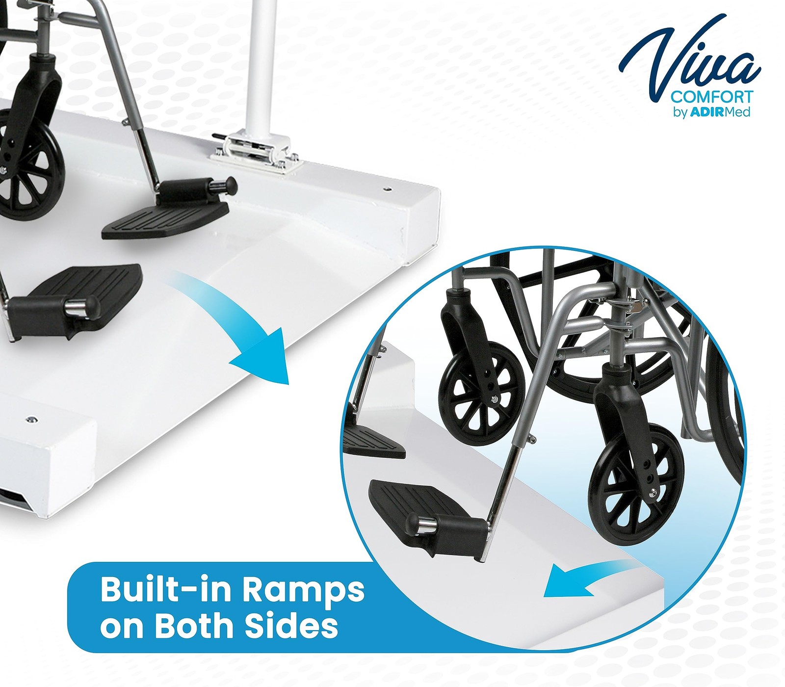 VivaComfort Wheelchair Scale Bariatric Wheelchair Scale with Ramp,1100 lb/500 Kg