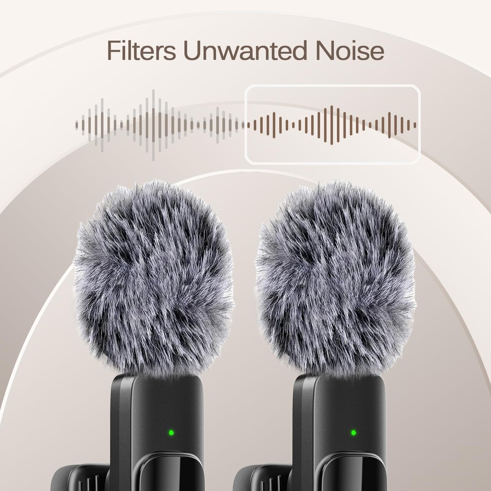 Professional Wireless Lavalier Lapel Microphone for iPhone, iPad, Mini Video...