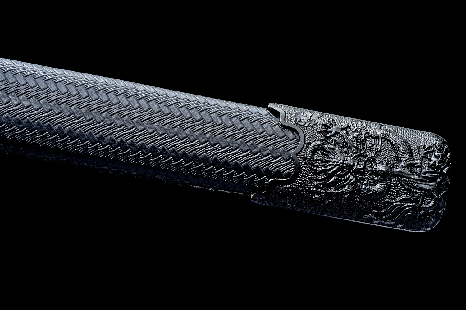 40'' Black Dragon Ninja Sword 9260 Spring Steel Japanese Straight Sharp Ninjato