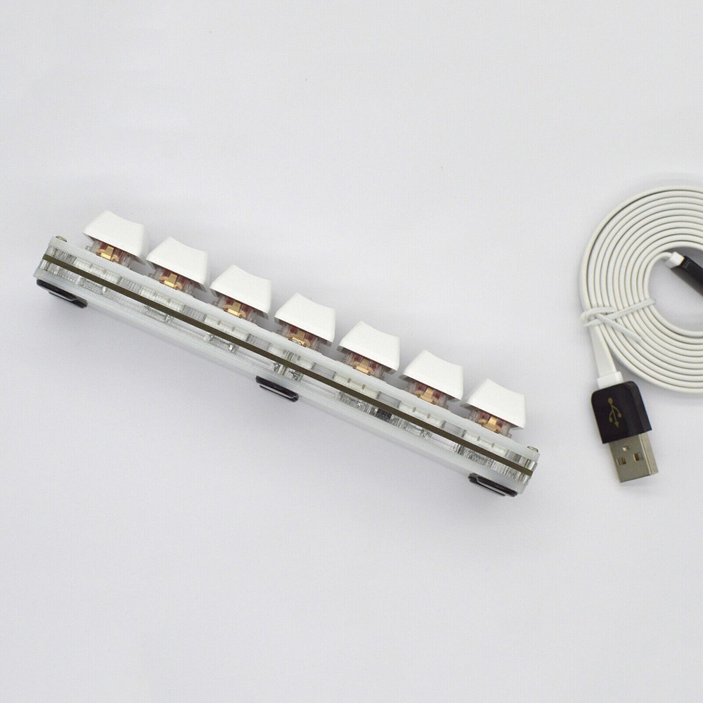 1*Standard 7Keys Keyboard USB Interface Custom Macro Mini Mechanical Keyboard