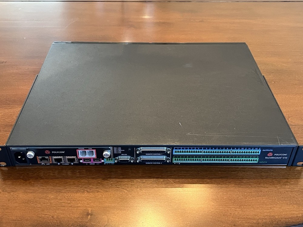 Polycom SoundStructure C12 DSP 12x12 Audio Processor + PSTN Module – Tested