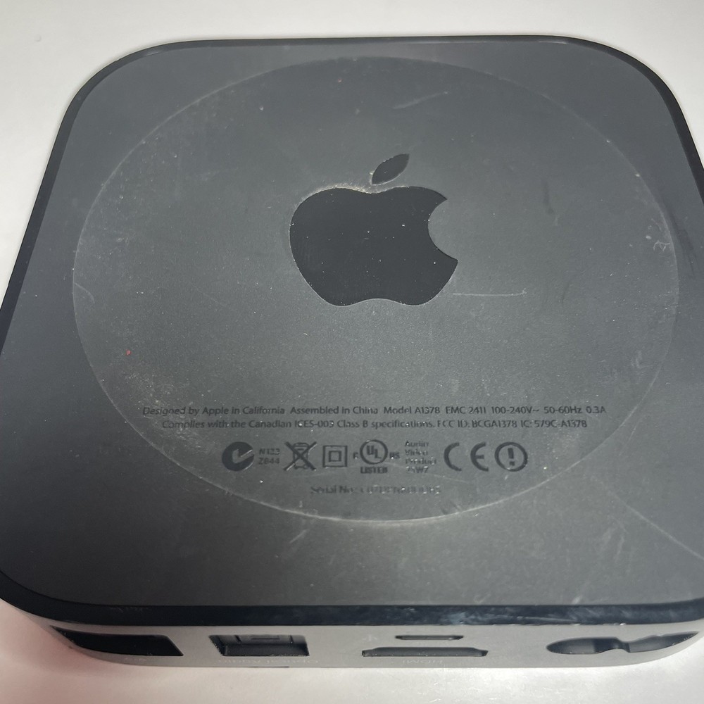 Apple TV A1378, No Cords Or Remote, Black, UNTESTED AS IS