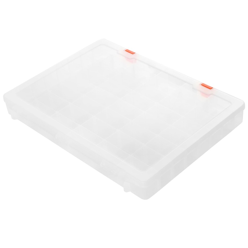2 PCS 48 Grids Plastic Organizer Container Storage , Clear compartment Storag...
