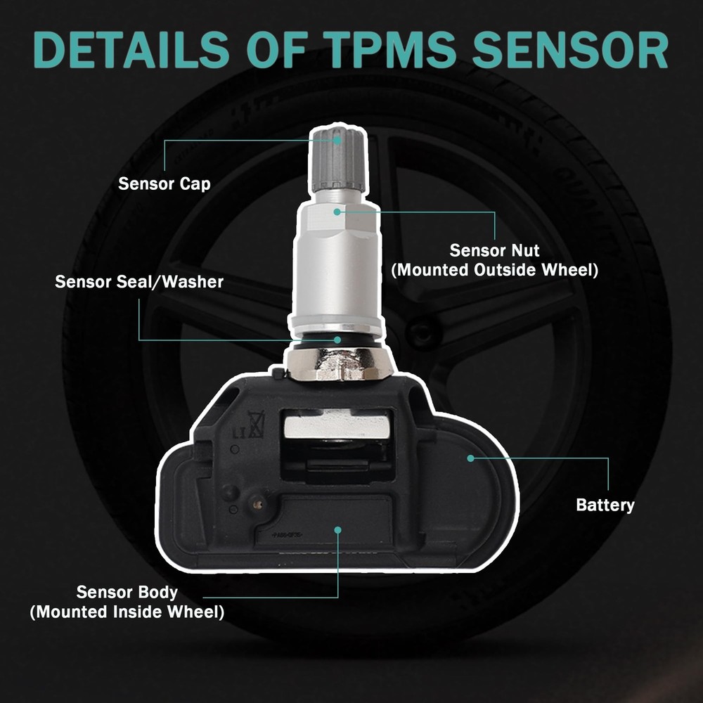 TPMS Tire Pressure Sensors 433MHz Programmed TPMS Sensor Compatible with Merc...