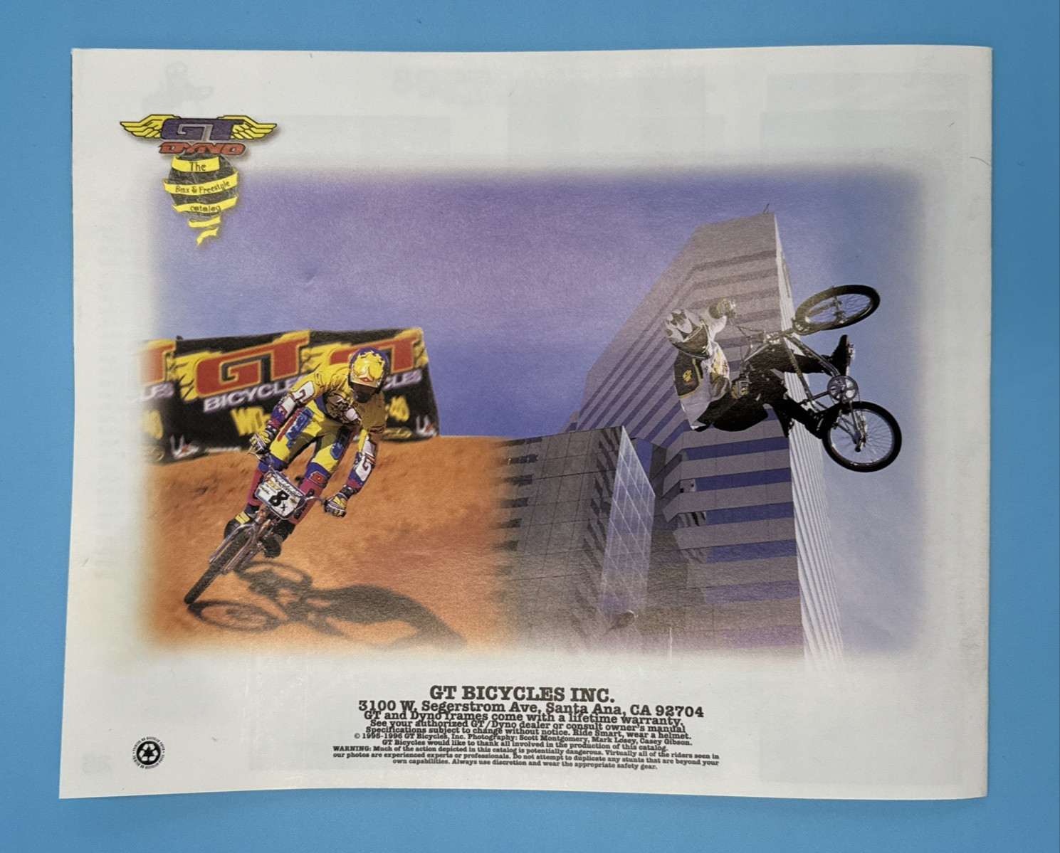 1996 GT DYNO BMX Freestyle Bicycle Catalog Mid-School 22 Pages AWESOME!