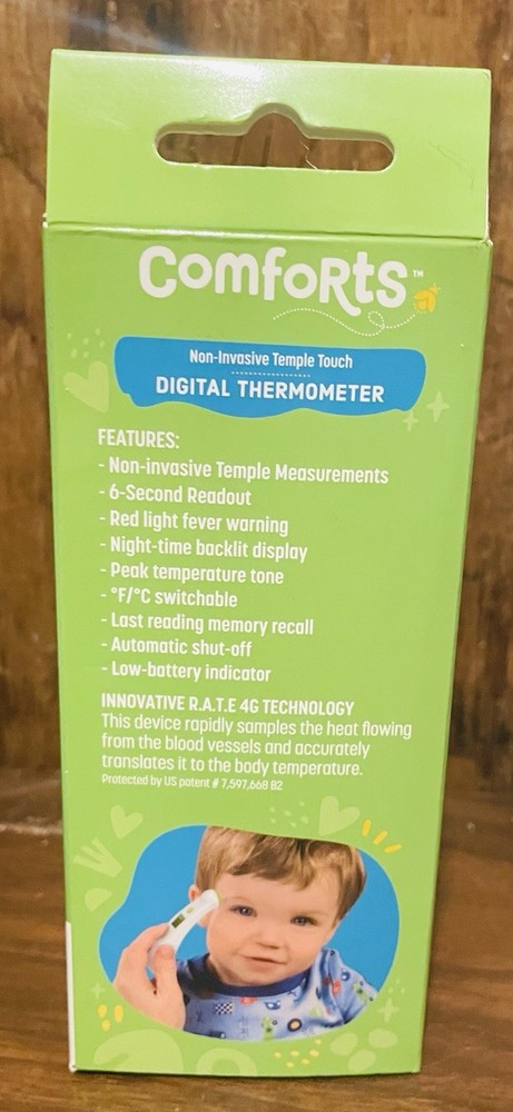Kroger COMFORTS Digital Thermometer Non Evasive Temple Touch - 6 Second Readout