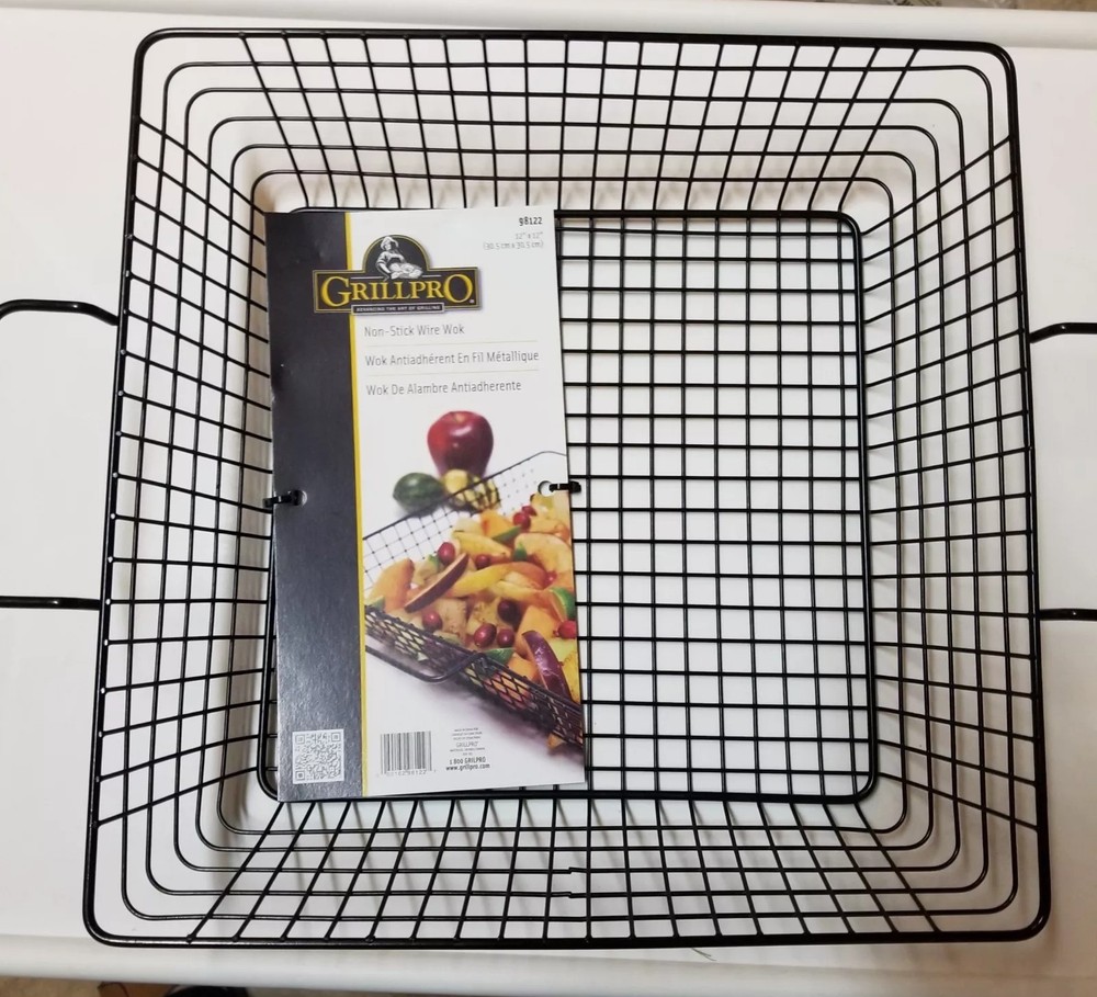 GrillPro 98122 non stick wire Wok
