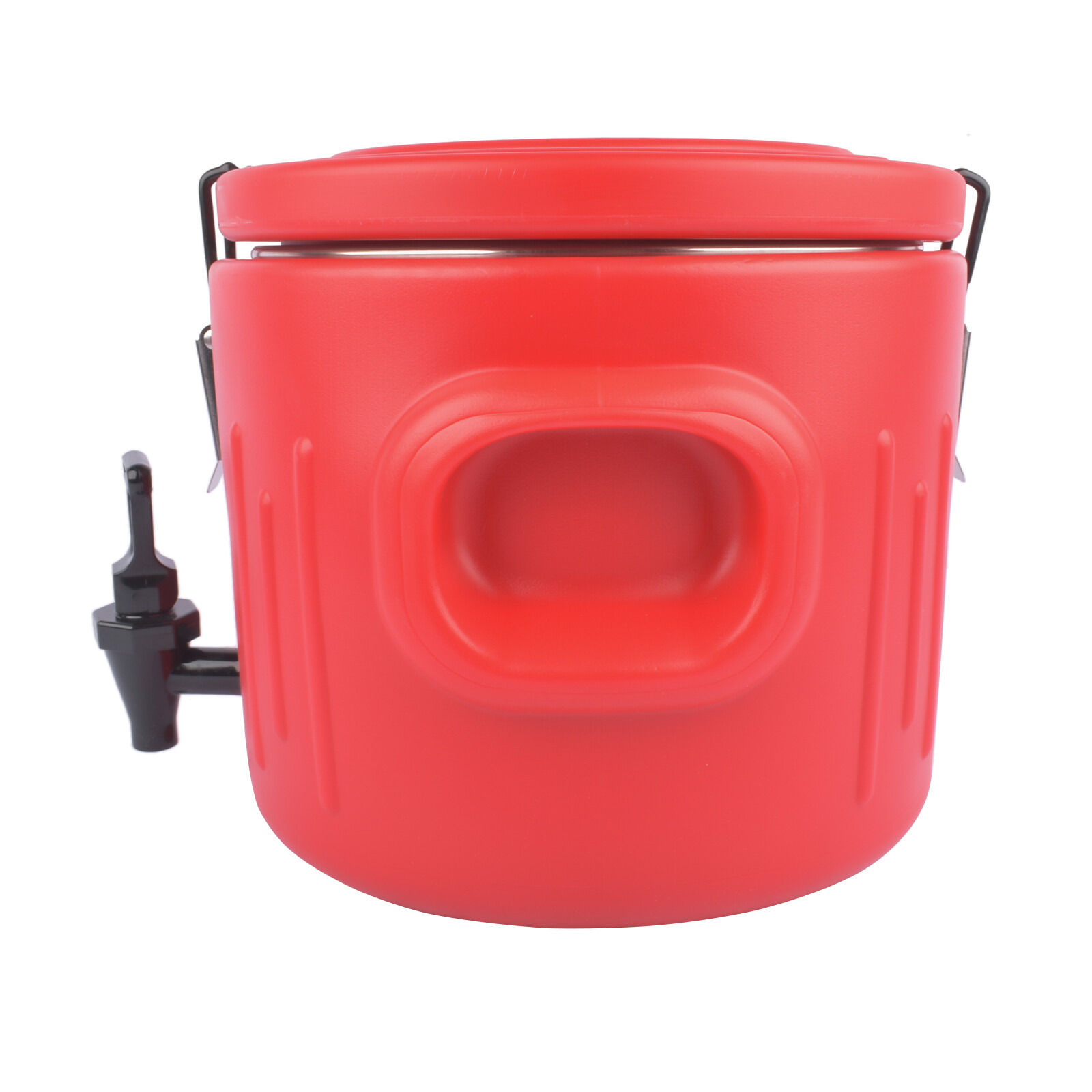 Insulated Beverage Cooler with Stainless Steel Interior, Ice/Hot Drink Dispenser