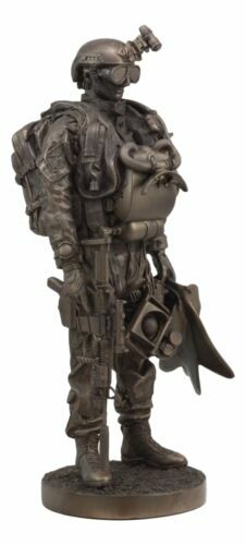 Large Military Navy Seal Statue 12.75"Tall Special Task Force Unit Soldier