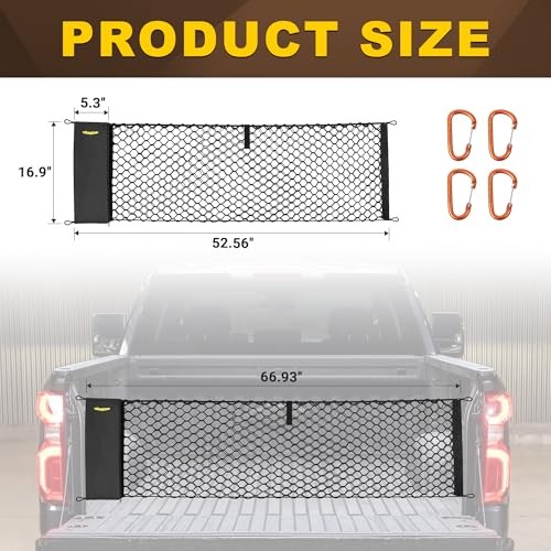 Envelope Style Trunk Cargo Net for Chevy Silverado 2013-2024