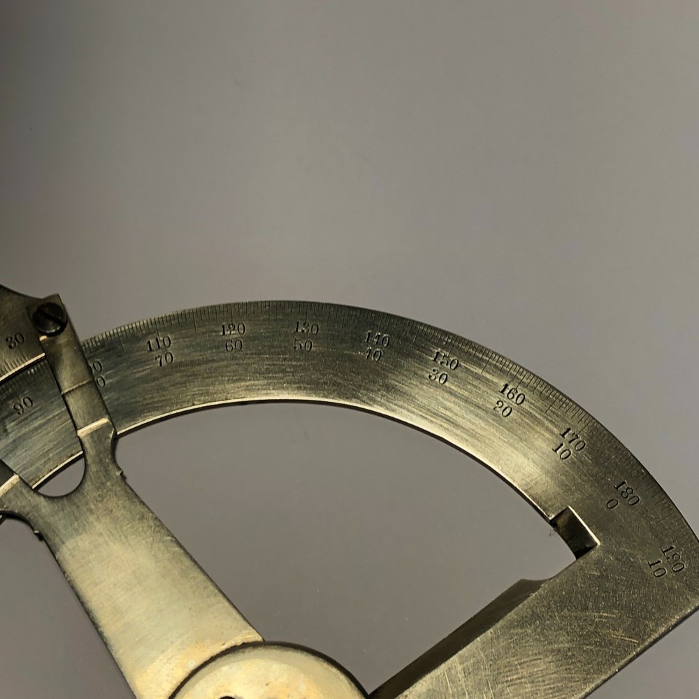 German Silver Protractor Riefler