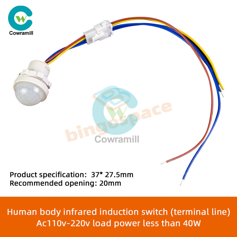 DC/AC Outdoor LED Security PIR Infrared Motion Sensor Detector Switch Wall Light