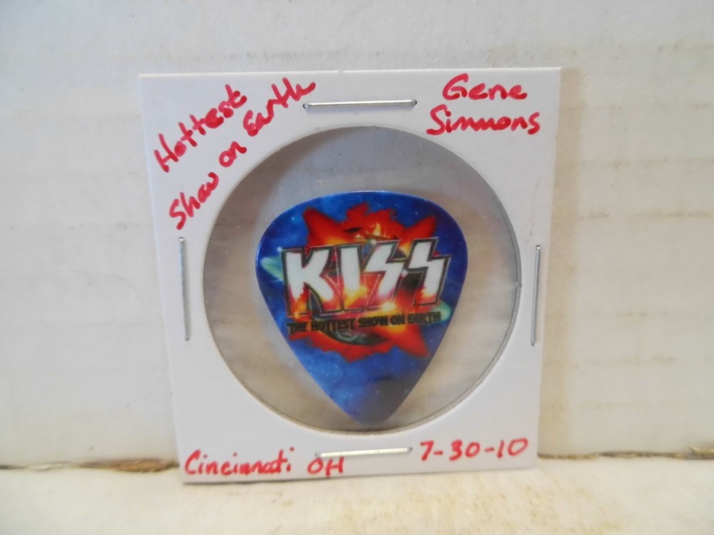 KISS "GENE SIMMONS" 7/30/2010 GUITAR PICK~READ DESCRIPTION #11~15