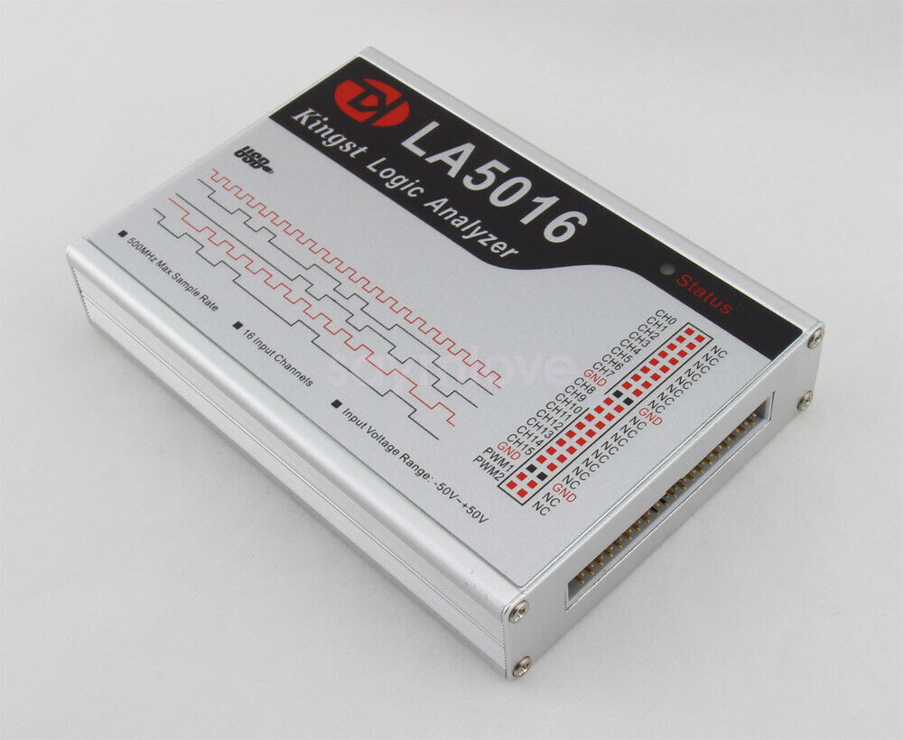 LA5016 USB Logic Analyzer 500M max sample 16 Channels 10B samples PWM Output