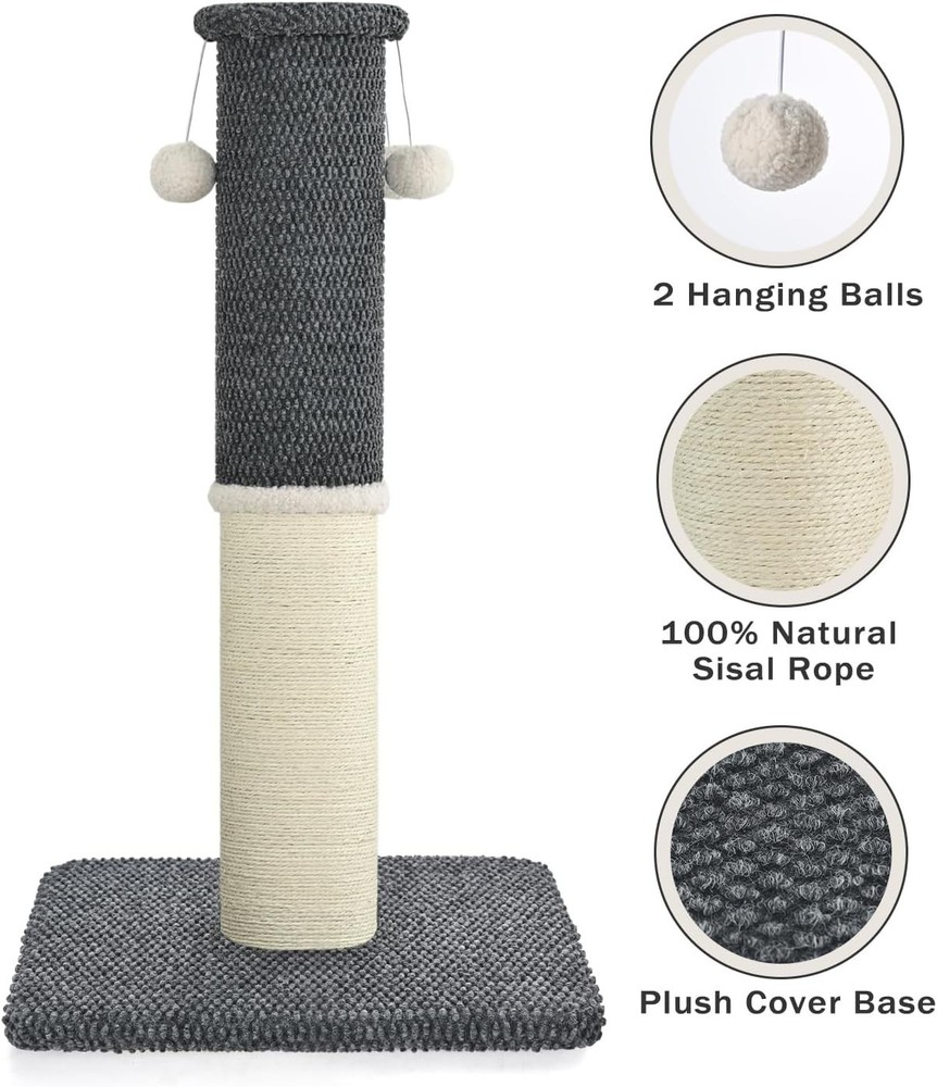 Made4Pets Tall Cat Scratching Post, Heavy Duty and Thicker Scratching Posts for