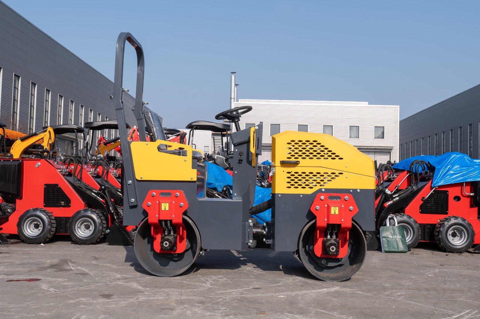 2Ton Road Roller Tandem Smooth Drum Vibratory Road Roller Soil Asphalt Compactor