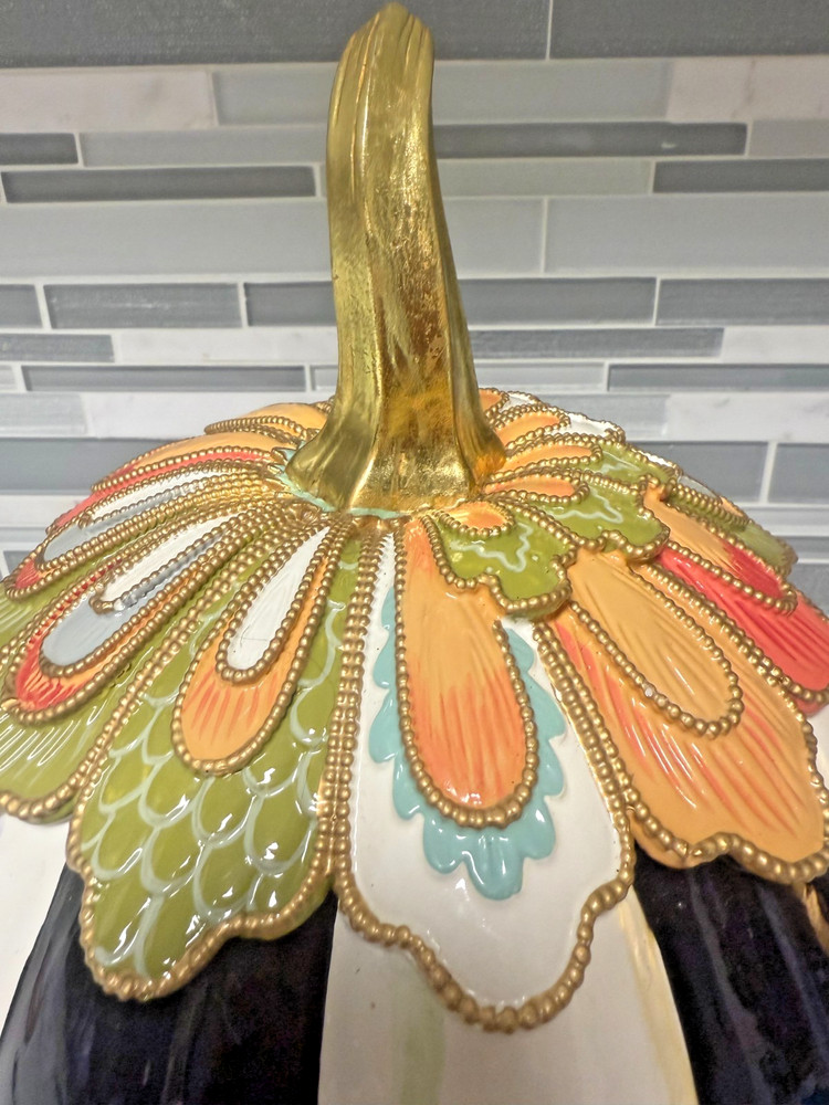 MacKenzie Childs Aurora Stripe Pumpkin – Large