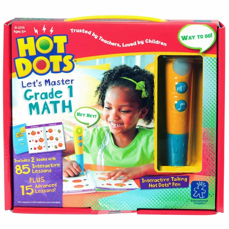 HOT DOTS LET'S MASTER GRADE 1 MATH, INTERACTIVE TALKING PEN, HOME SCHOOL, 6+, BN