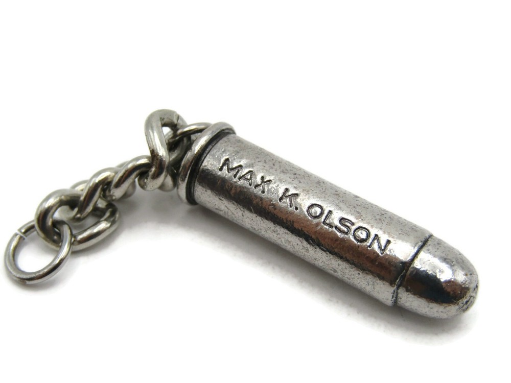 Max K Olson Silver Bullet Keychain Charm