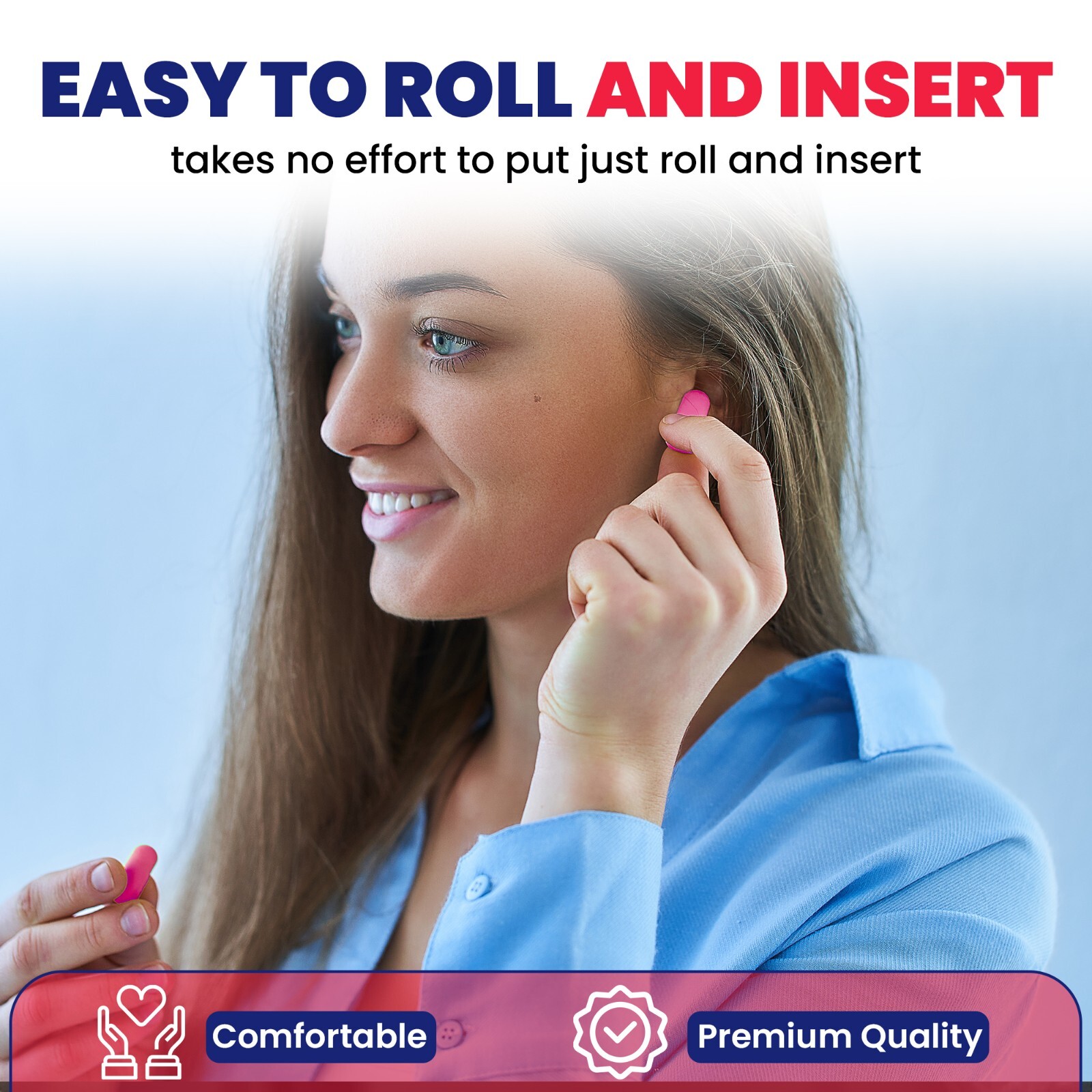 50 Pair Foam Extra Small Earplugs for Small Ear Canal Disposable Noise Canceling