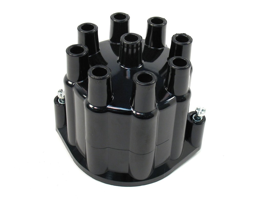 PerTronix Distributor Cap Socket-Style Black Clamp-Down Flame-Thrower Billet
