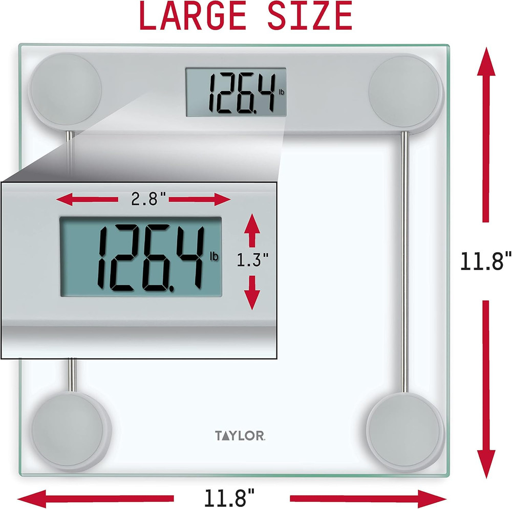 Digital Scale for Body Weight, Highly Accurate Digital Bathroom Scale Large Back
