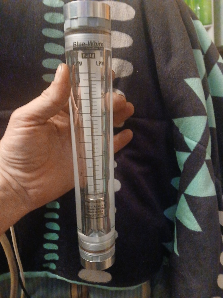 Blue-white F-41000LN-12 Variable Area Flow Meter -never installed