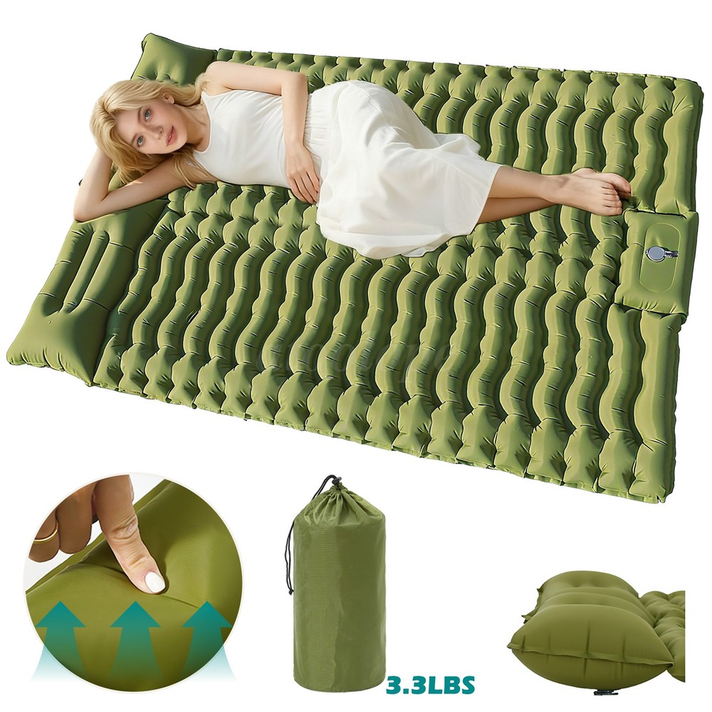 Double Sleeping Pad For Ultralight Camping Compact Inflatable Portable Mat