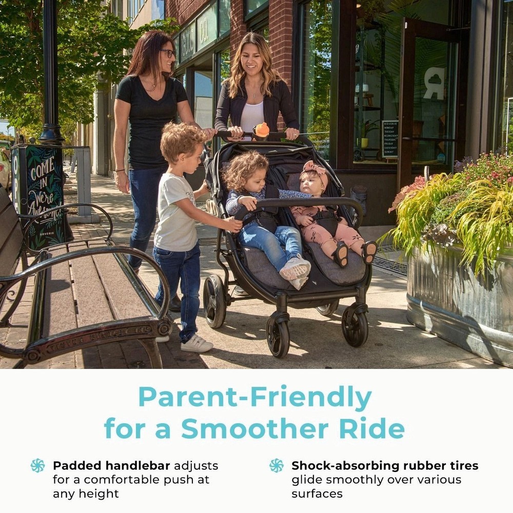 Gaggle Roadster Duo Side-by-Side Double Stroller, Lightweight & Compact