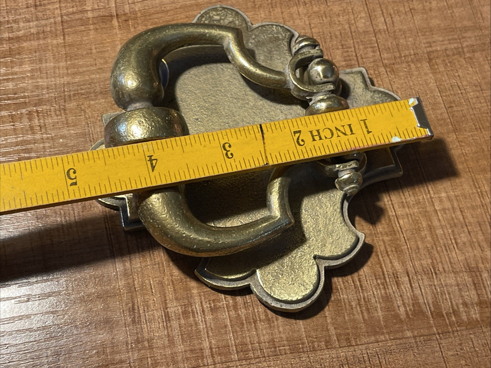 Vintage Solid Brass Door Knocker Architectural Hardware Heavy Duty 5"