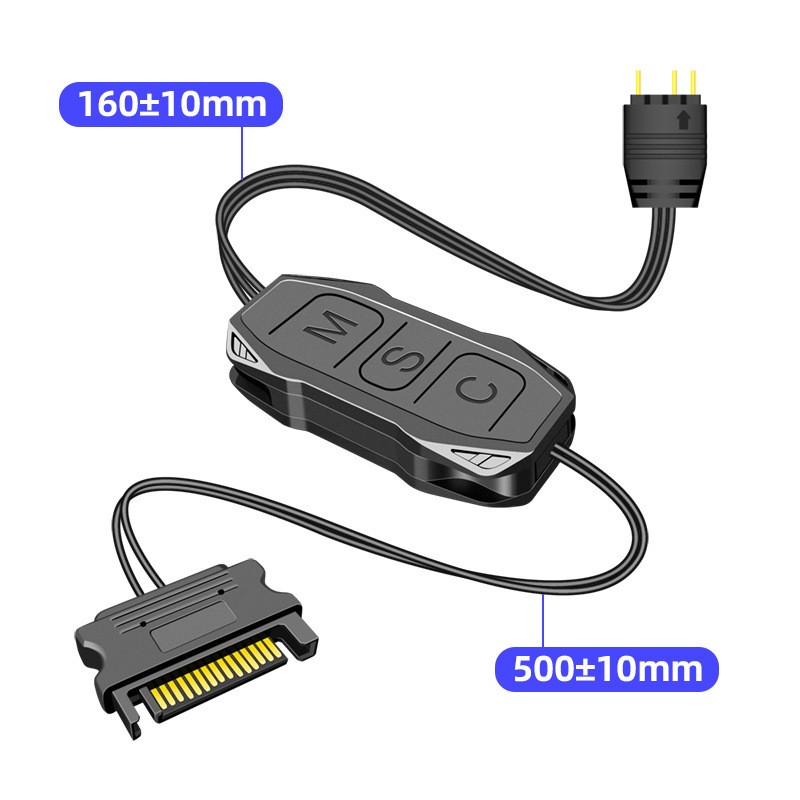 AR-1 RGB Controller Cable 5V 3 Pin to SATA AURA ARGB Mini Control Controller H
