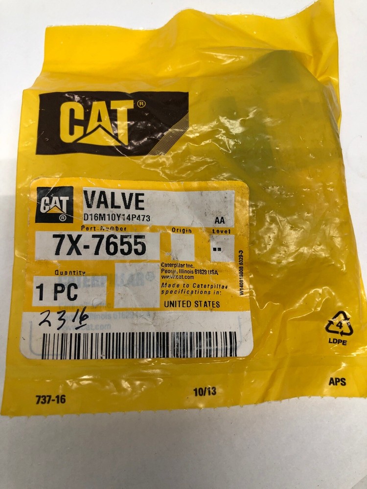 Caterpillar (Cat) 7X-7655 or 7X7655 Valve