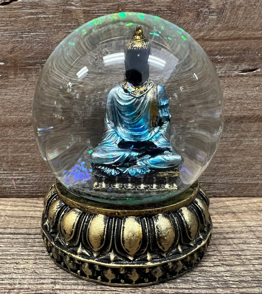 Buddha Resin Snow Globe 3" x 2.5"